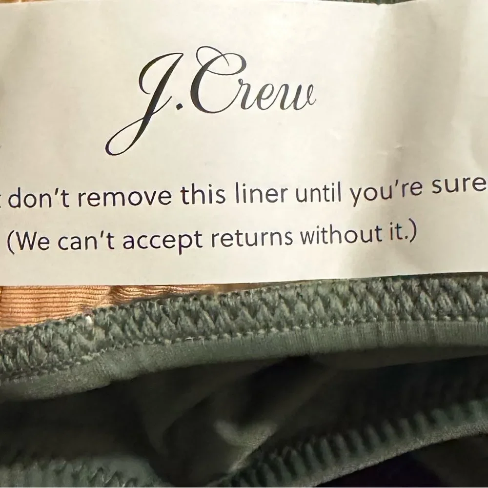 NWT J. Crew High-Rise Cheeky Bikini Bottom in Safari Size L